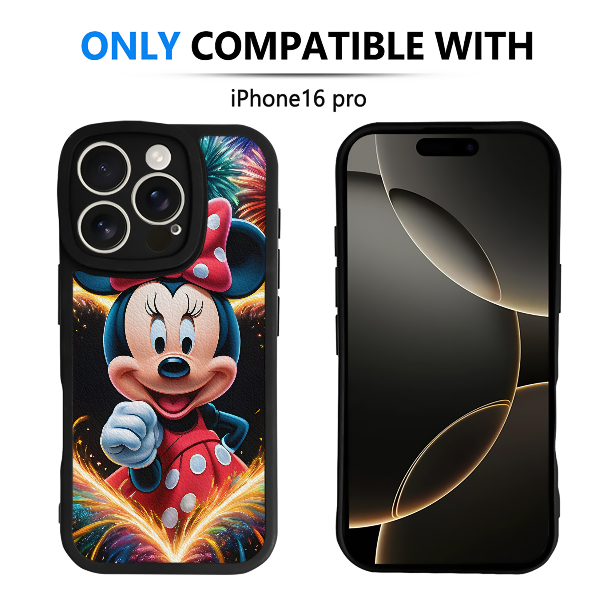 （画像用） ミッキーマウス Mickey Mouse 【iPhone 16シリーズ対応】シリコンスマホケース（レザー調） 材質：シリコン